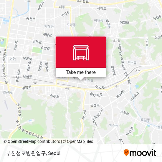 부천성모병원입구 map