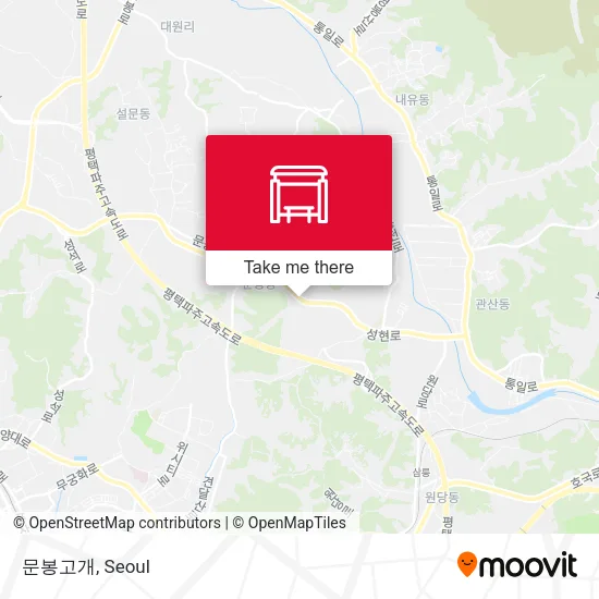 문봉고개 map
