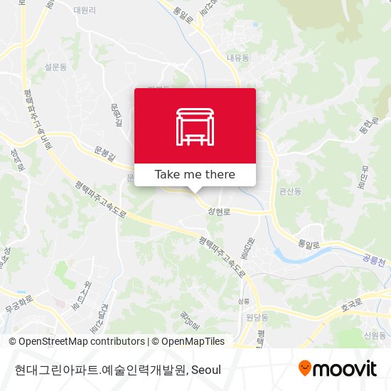 현대그린아파트.예술인력개발원 map