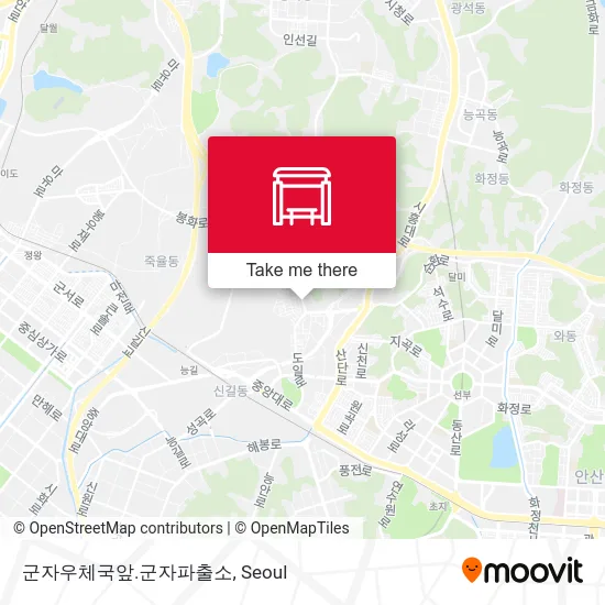군자우체국앞.군자파출소 map