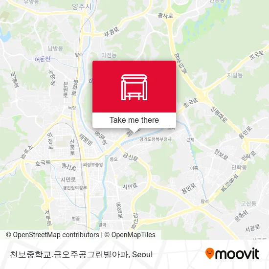 천보중학교.금오주공그린빌아파 map