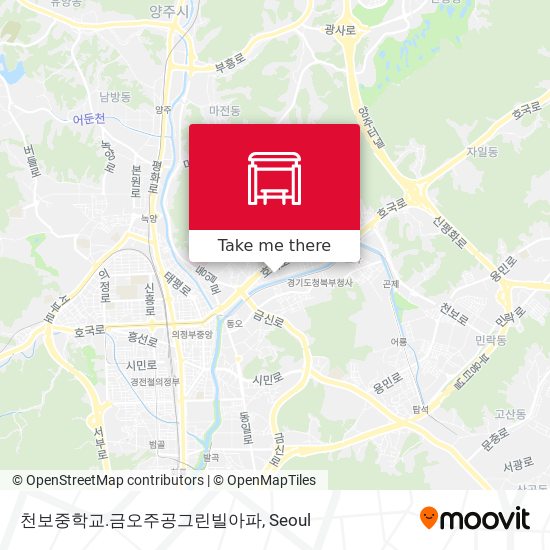천보중학교.금오주공그린빌아파 map