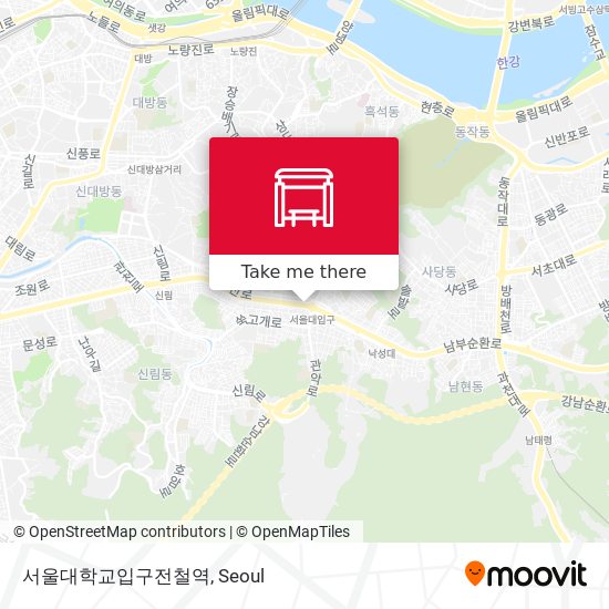 서울대학교입구전철역 map