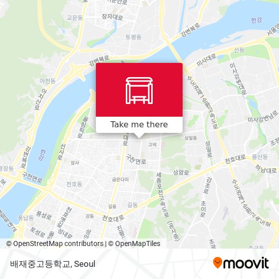 배재중고등학교 map