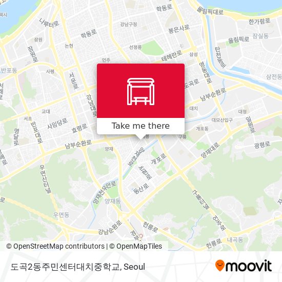 도곡2동주민센터대치중학교 map