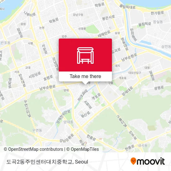 도곡2동주민센터대치중학교 map