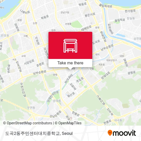 도곡2동주민센터대치중학교 map