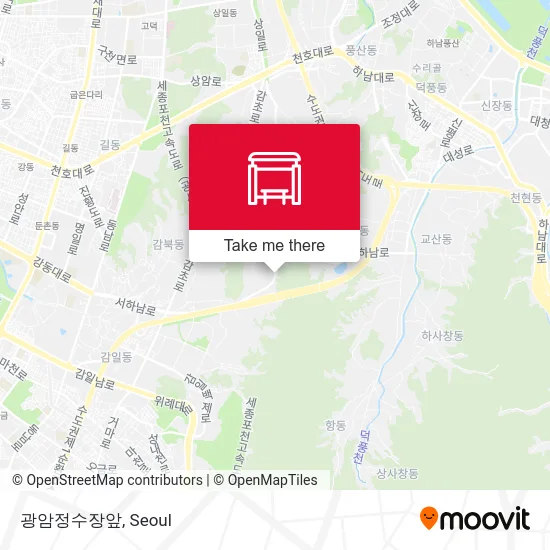 광암정수장앞 map