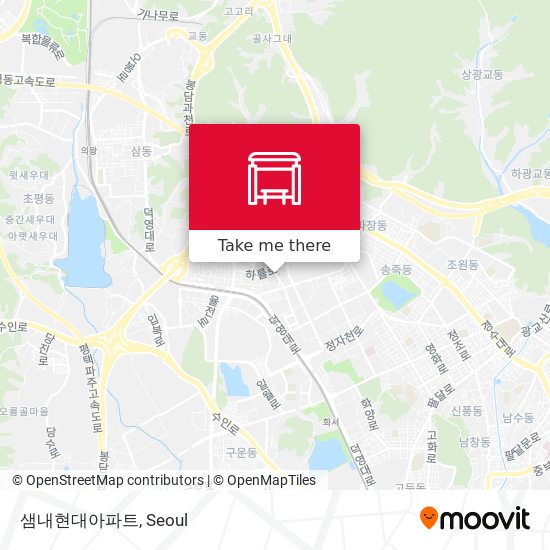 샘내현대아파트 map