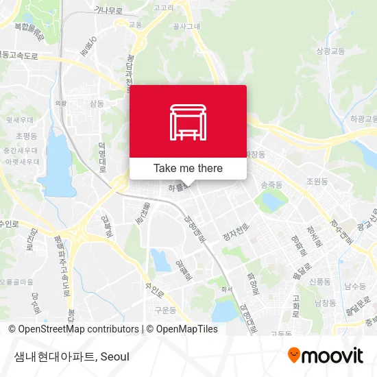 샘내현대아파트 map