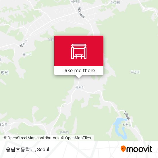 웅담초등학교 map