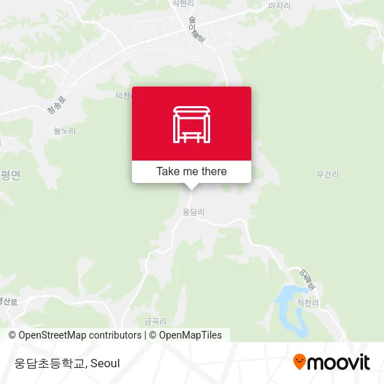 웅담초등학교 map