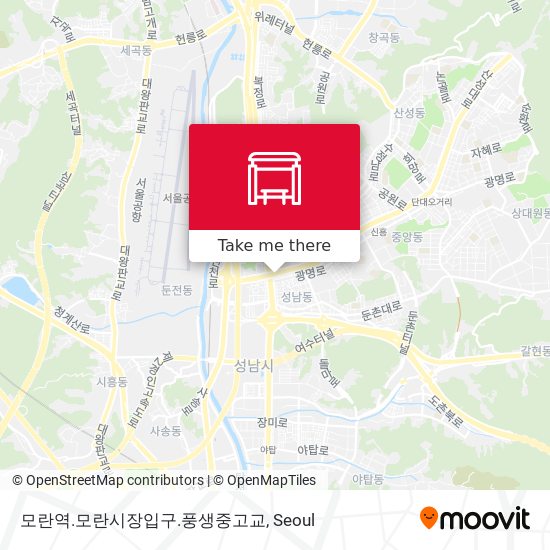 모란역.모란시장입구.풍생중고교 map