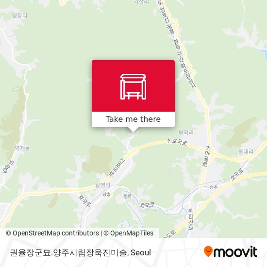 권율장군묘.양주시립장욱진미술 map