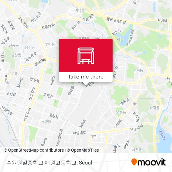 수원원일중학교.매원고등학교 map