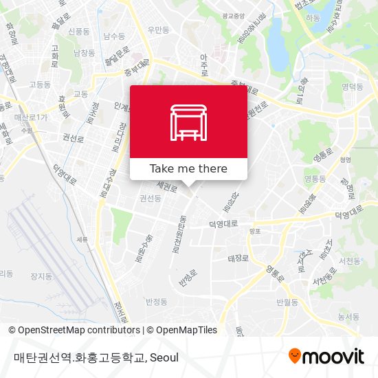 매탄권선역.화홍고등학교 map