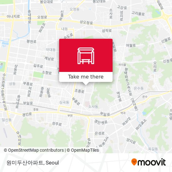 원미두산아파트 map