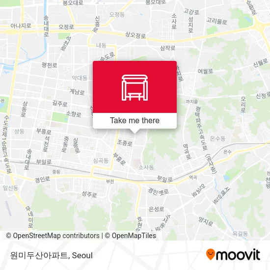 원미두산아파트 map