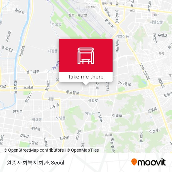 원종사회복지회관 map