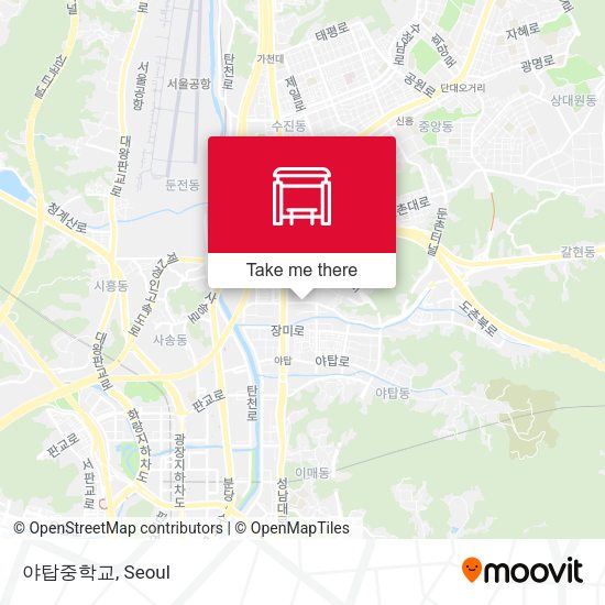 야탑중학교 map
