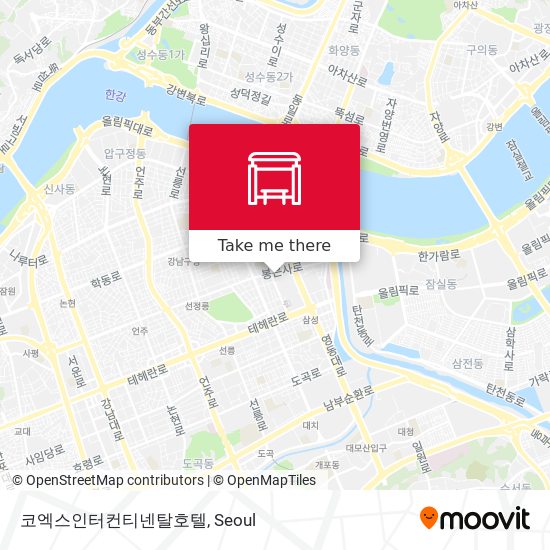 코엑스인터컨티넨탈호텔 map