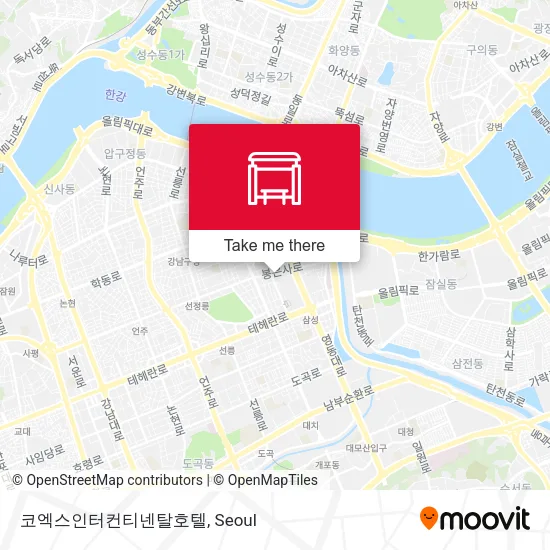 코엑스인터컨티넨탈호텔 map
