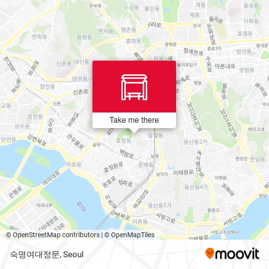 숙명여대정문 map