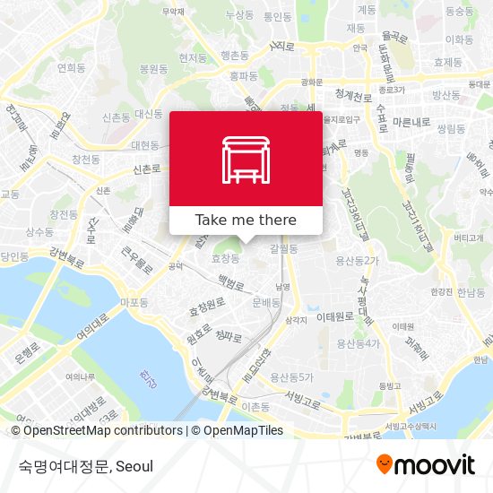 숙명여대정문 map