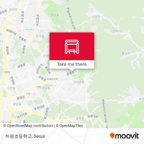 하원초등학교 map