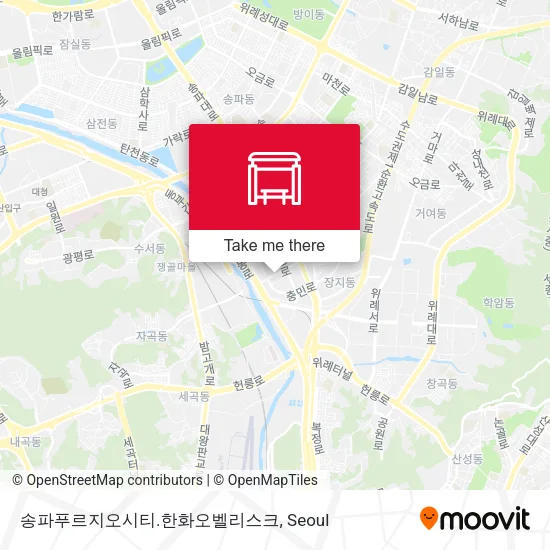 송파푸르지오시티.한화오벨리스크 map