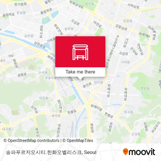 송파푸르지오시티.한화오벨리스크 map