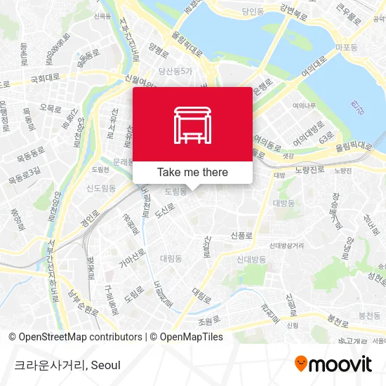 크라운사거리 map