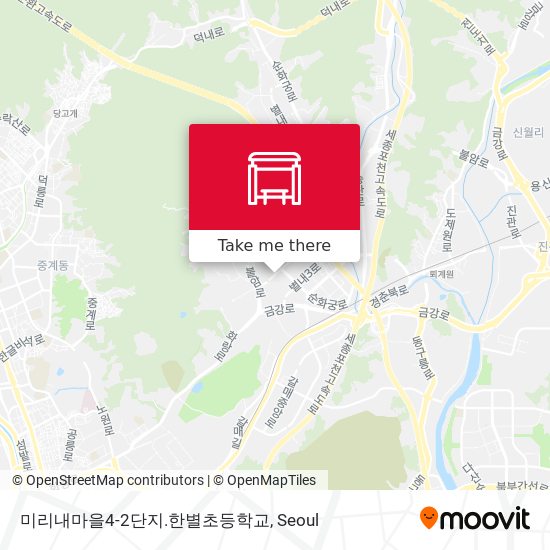 미리내마을4-2단지.한별초등학교 map