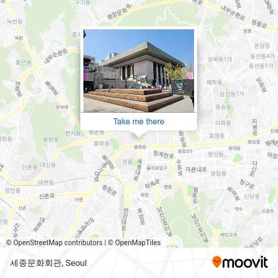 세종문화회관 map
