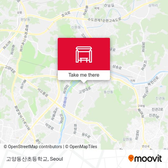 고양동산초등학교 map