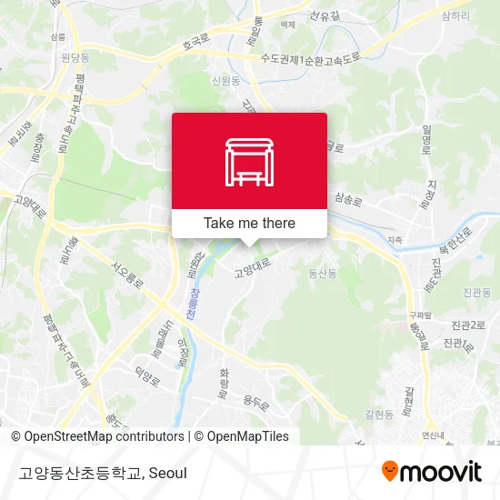고양동산초등학교 map