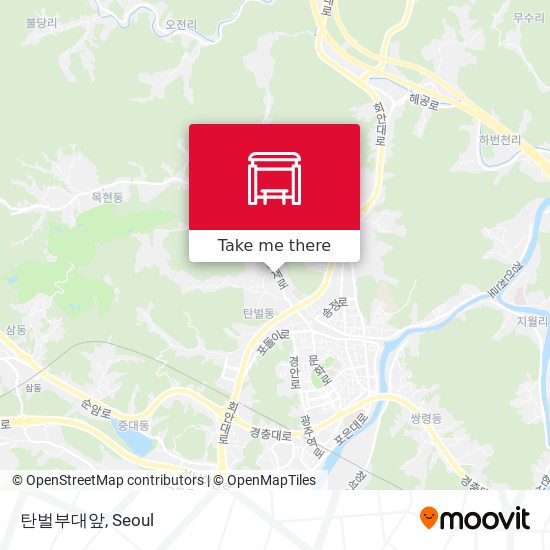 탄벌부대앞 map