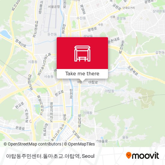 야탑동주민센터.돌마초교.야탑역 map