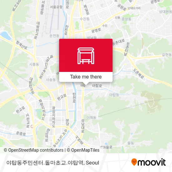 야탑동주민센터.돌마초교.야탑역 map