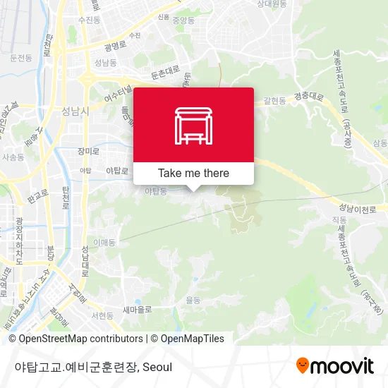 야탑고교.예비군훈련장 map