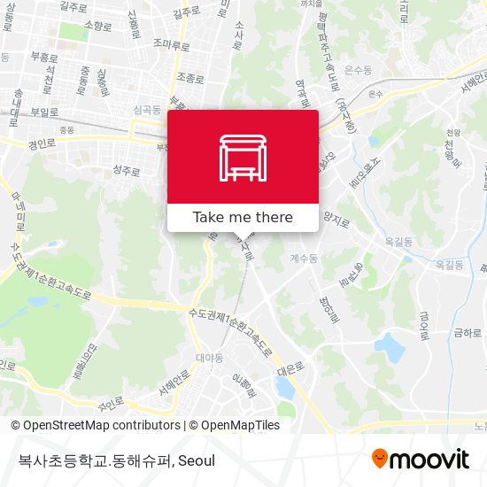 복사초등학교.동해슈퍼 map