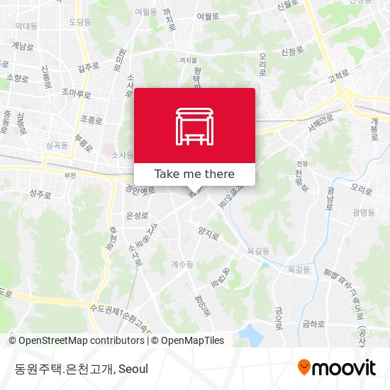 동원주택.은천고개 map