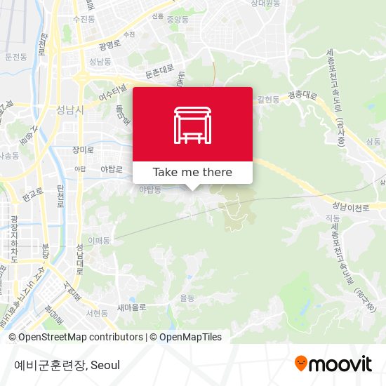 예비군훈련장 map