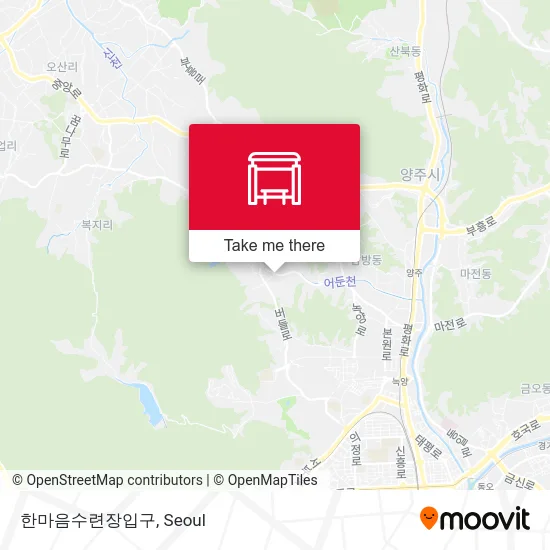 한마음수련장입구 map