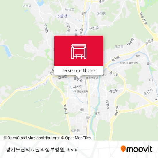 경기도립의료원의정부병원 map