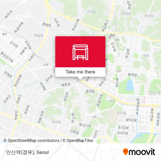 안산역(경유) map
