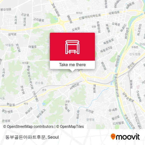 동부골든아파트후문 map