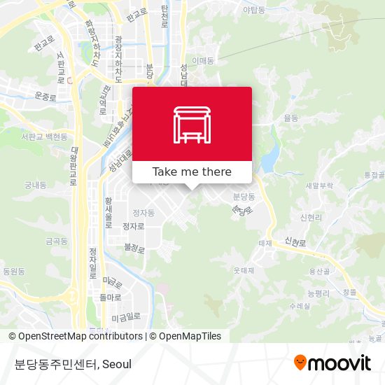 분당동주민센터 map