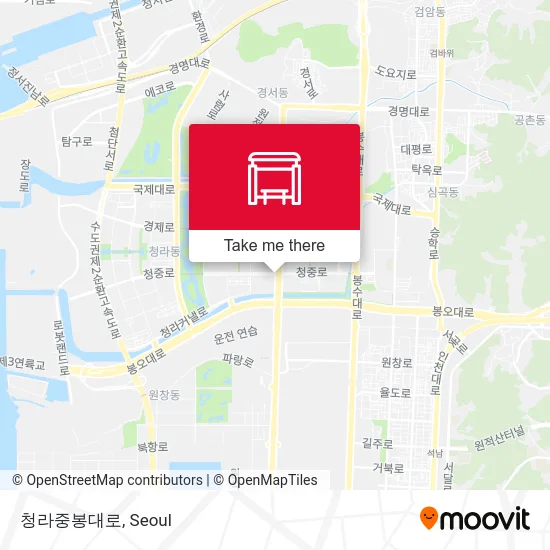 청라중봉대로 map