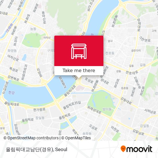 올림픽대교남단(경유) map